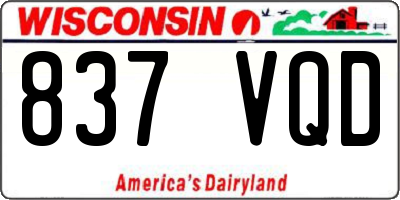 WI license plate 837VQD