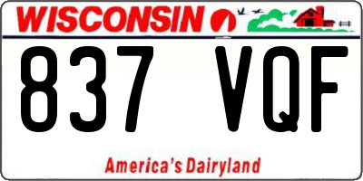 WI license plate 837VQF