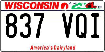 WI license plate 837VQI