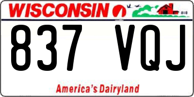 WI license plate 837VQJ