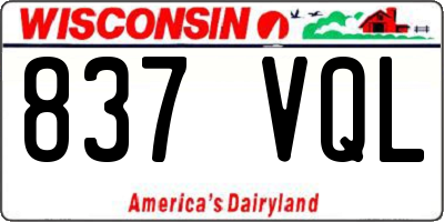 WI license plate 837VQL