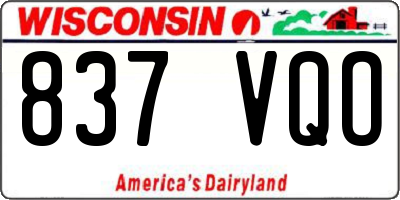 WI license plate 837VQO