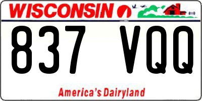 WI license plate 837VQQ