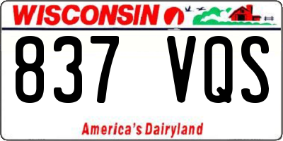 WI license plate 837VQS