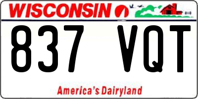WI license plate 837VQT