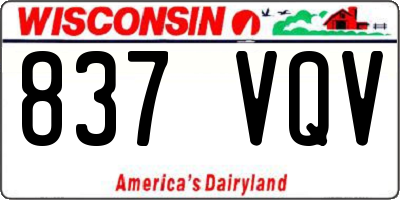 WI license plate 837VQV