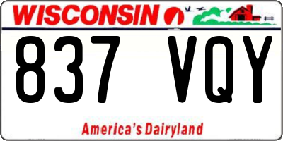 WI license plate 837VQY