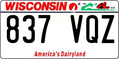 WI license plate 837VQZ