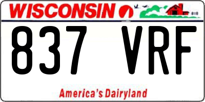 WI license plate 837VRF