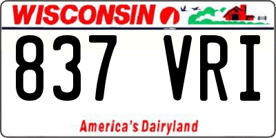 WI license plate 837VRI