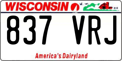 WI license plate 837VRJ