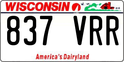 WI license plate 837VRR