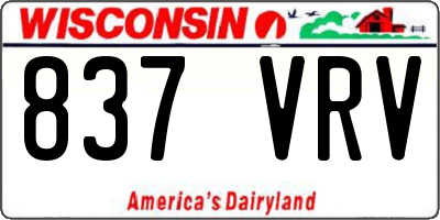 WI license plate 837VRV