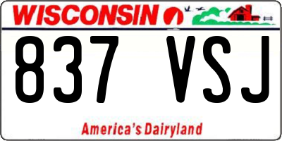 WI license plate 837VSJ