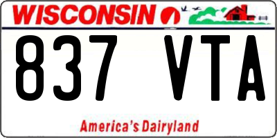 WI license plate 837VTA