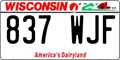 WI license plate 837WJF