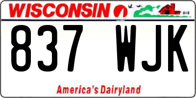 WI license plate 837WJK