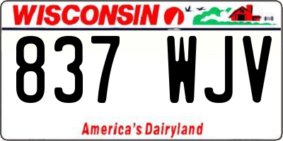 WI license plate 837WJV