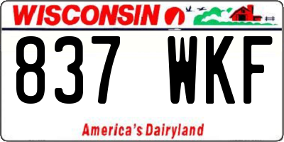 WI license plate 837WKF