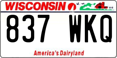 WI license plate 837WKQ