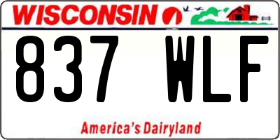 WI license plate 837WLF
