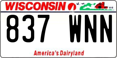 WI license plate 837WNN