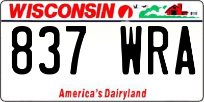 WI license plate 837WRA