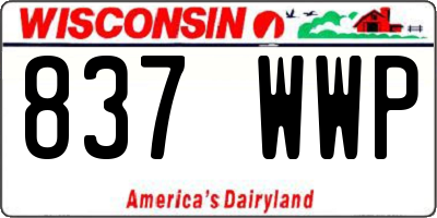 WI license plate 837WWP