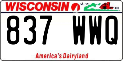 WI license plate 837WWQ