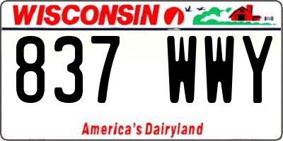 WI license plate 837WWY