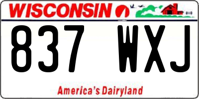 WI license plate 837WXJ