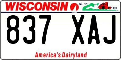 WI license plate 837XAJ
