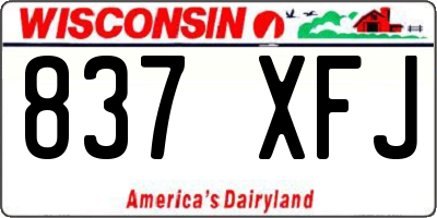 WI license plate 837XFJ
