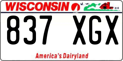 WI license plate 837XGX