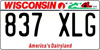 WI license plate 837XLG