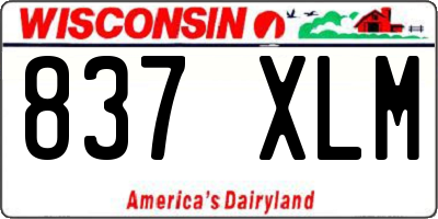WI license plate 837XLM