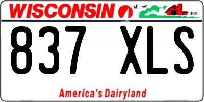 WI license plate 837XLS