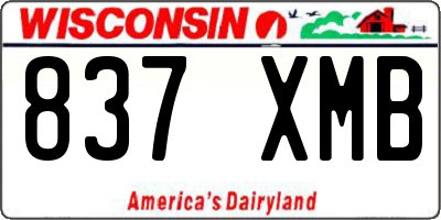 WI license plate 837XMB