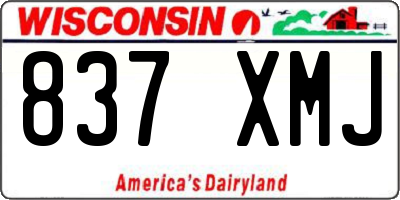 WI license plate 837XMJ