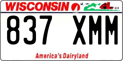 WI license plate 837XMM