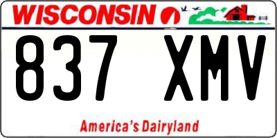 WI license plate 837XMV
