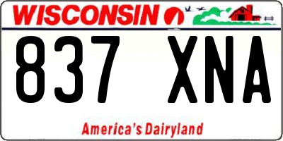 WI license plate 837XNA