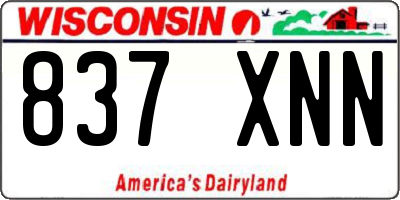 WI license plate 837XNN