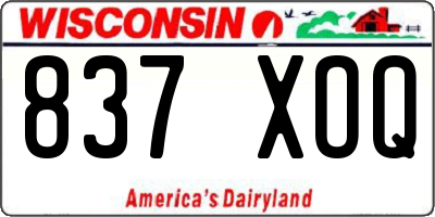 WI license plate 837XOQ
