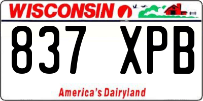 WI license plate 837XPB