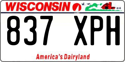 WI license plate 837XPH