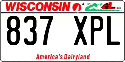 WI license plate 837XPL