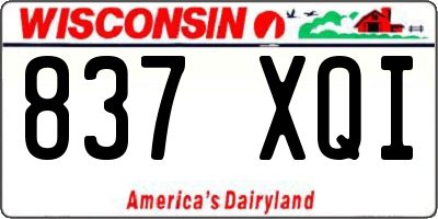 WI license plate 837XQI