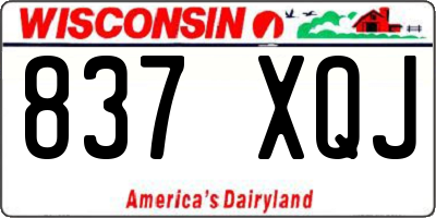 WI license plate 837XQJ