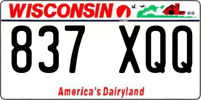 WI license plate 837XQQ